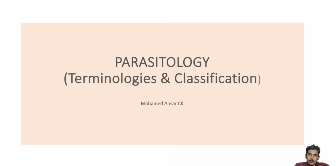 TERMINOLOGIES OF PARASITOLOGY 